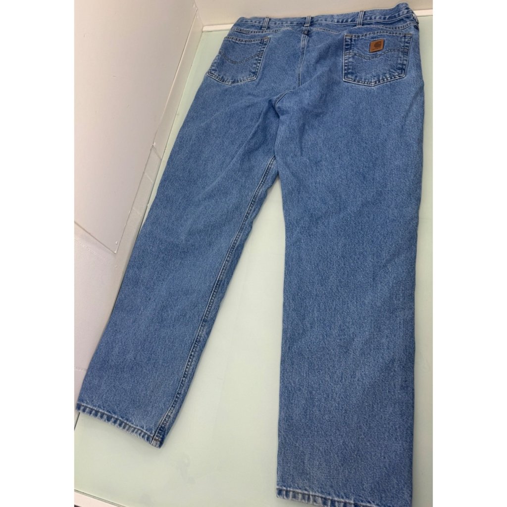 Carhartt Men Jeans B18 Stw 42x34 Traditional Fit Denim Medium Wash Workwear